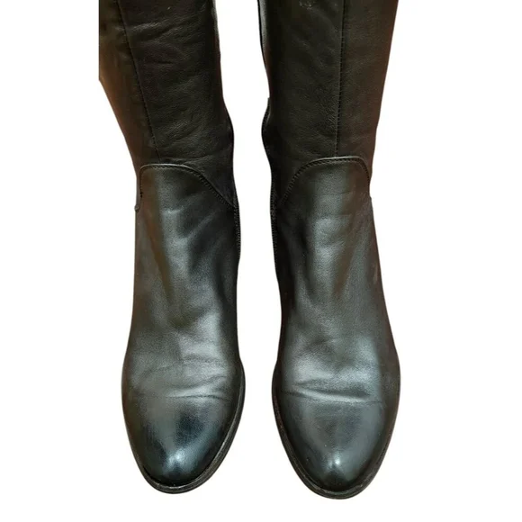 Strimma Women's Luxury chocolate Leather Lined Low Heel Tall Boots Size EU 38 - Picture 4 of 15